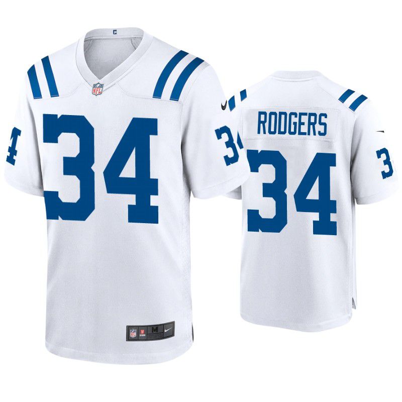 Men Indianapolis Colts 34 Isaiah Rodgers Nike White Game NFL Jersey
